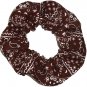 Brown Bandana Print Fabric Hair Scrunchie Scrunchies By Sherry