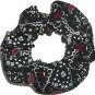 Black Red Bandana Print Fabric Hair Scrunchie Scrunchies By Sherry