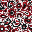 Black Red White Paisley Print Fabric Hair Scrunchie Scrunchies By Sherry Black Red White Paisley Print Fabric Hair Scrunchie Scrunchies By Sherry