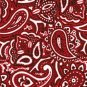 Black Red White Paisley Print Fabric Hair Scrunchie Scrunchies By Sherry
