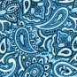 Black Turquiose White Paisley Print Fabric Hair Scrunchie Scrunchies By Sherry