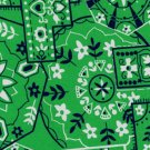 Green Pinwheel Bandana Print Fabric Hair Scrunchie Scrunchies By Sherry