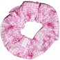 Pink Ribbon Breast Cancer Awareness Teddy Bears Fabric Hair Scrunchie Scrunchies