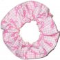 Pink Ribbon Breast Cancer Awareness Gingham Fabric Hair Scrunchie Scrunchies