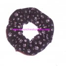 Dog Paw Prints Gray on Red Fabric Hair Ties Scrunchie Scrunchies by Sherry Dog Paw Prints Gray on Red Fabric Hair Ties Scrunchie Scrunchies by Sherry