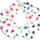 Dog Paw Prints Tie Dyed Rainbow on White Fabric Hair Ties Scrunchie Scrunchies by Sherry Dog Paw Prints Tie Dyed Rainbow on White Fabric Hair Ties Scrunchie Scrunchies by Sherry