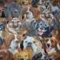 Dog Breeds on Brown Fleece Baby Pet Lap Blanket