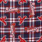 Atlanta Braves Plaid Fleece Blanket Hand Tied Baby Pet Dog Lap MLB Baseball