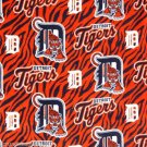 Detroit Tigers Striped Fleece Blanket Hand Tied Baby Pet Dog Lap MLB Baseball
