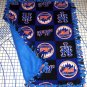 New York Mets Patchwork Fleece Blanket Hand Tied Baby Pet Dog Lap MLB Baseball