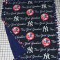New York Yankees Navy Fleece Baby Pet Lap Blanket MLB Baseball