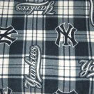 New York Yankees Plaid Fleece Baby Pet Lap Blanket MLB Baseball