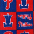 Philadelphia Phillies Patchwork Fleece  Blanket Baseball Hand Tied Baby Pet Dog Lap MLB