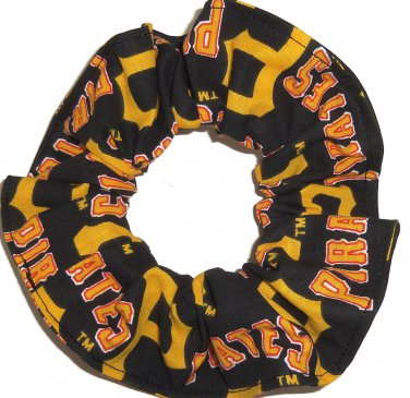 Pittsburgh Pirates Basebell Fabric Hair Scrunchie Scrunchies by Sherry MLB