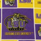 LSU Tigers Patchwork Fleece Blanket Hand Tied Baby Pet Dog Lap NCAA College