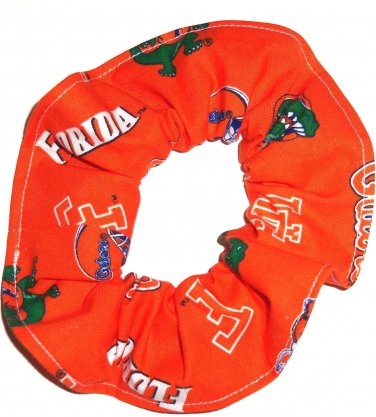 Florida Gators College Orange Fabric Hair Scrunchie Scrunchies by Sherry NCAA
