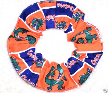 Florida Gators Orange Patchwork Fabric Hair Scrunchie Scrunchies by Sherry NCAA