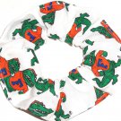 Florida Gators White Fabric Hair Scrunchie Scrunchies by Sherry NCAA