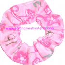 John Deere Pink Floral Fabric Hair Scrunchie Scrunchies by Sherry
