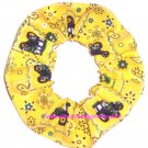 John Deere Yellow  Bandana Fabric Hair Scrunchie Scrunchies by Sherry