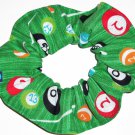 Pool Balls Billards Fabric Hair Ties Scrunchie Scrunchies by Sherry