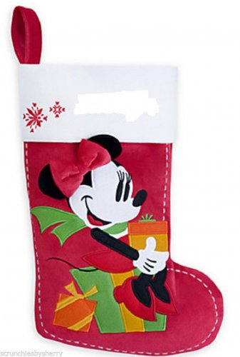 Disney Store Minnie Mouse Christmas Stocking Red 2015 New