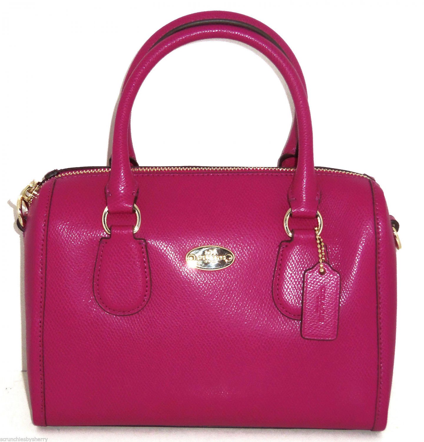 Coach Mini Bennett Bag Handbag Purse Cranberry F33329 Crossgrain Leather