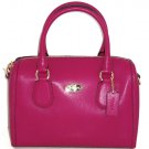Coach Mini Bennett Bag Handbag Purse Cranberry F33329 Crossgrain Leather Coach Mini Bennett Bag Handbag Purse Cranberry F33329 Crossgrain Leather
