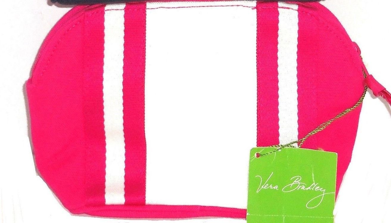 Vera Bradley Colorblock Cosmetic Bag Clementine New
