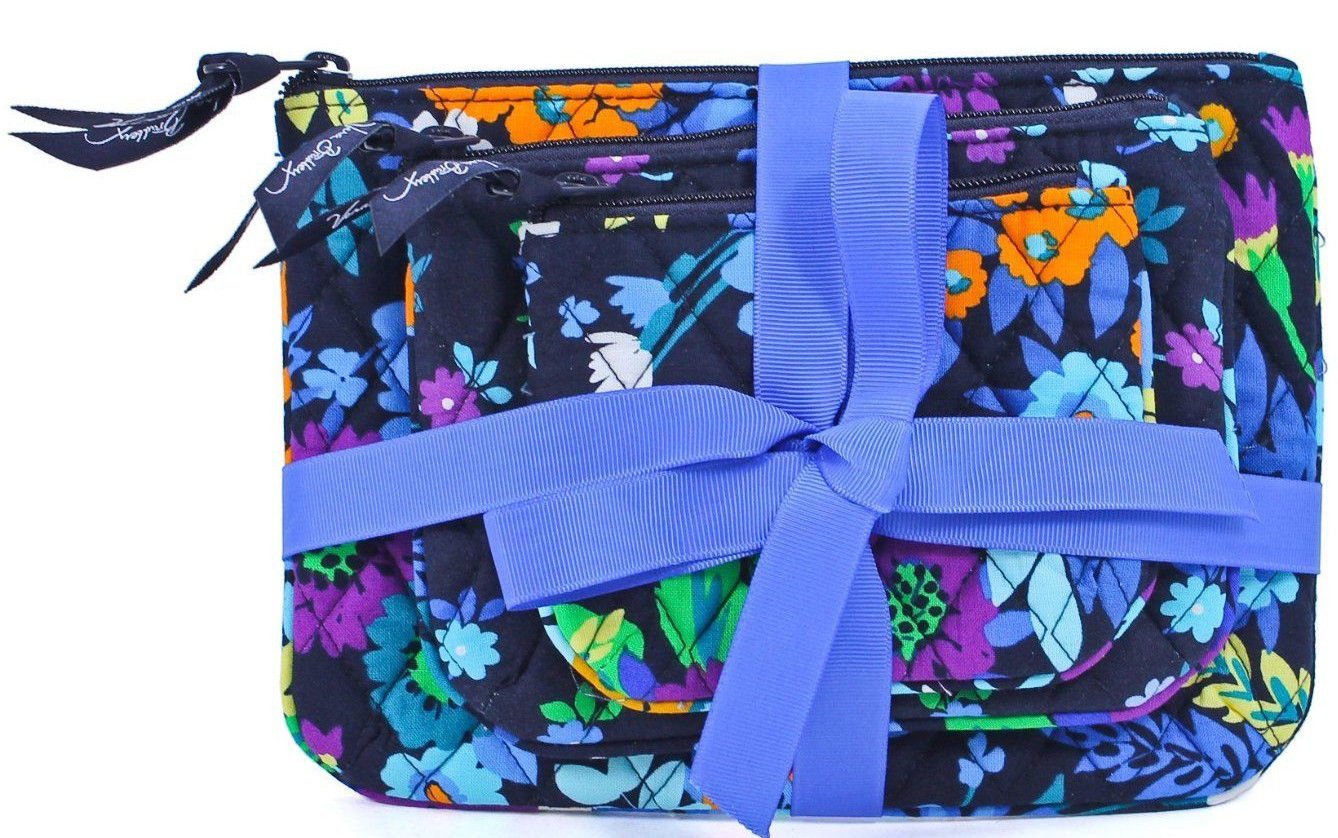 vera bradley cosmetic bag trio