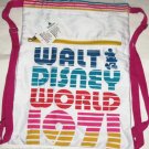 Disney World Cinch Sack Tote 1971 Mickey Mouse Rainbow Colors New