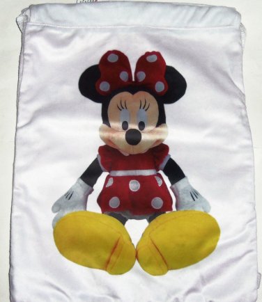 Disney Minnie Mouse Cinch Sack Tote Backpack Theme Parks New