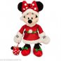 Disney Minnie Mouse Santa Plush Toy Christmas Ornament in Hand 17" Theme Parks