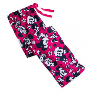 Disney Store Minnie Mouse Pink Floral Ladies Lounge Pants Sleepwear Size XL