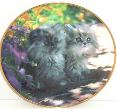 Persian Cat Collector Plate Sitting Pretty Franklin Mint Retired Nancy Matthews
