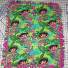 Dora the Explorer Jungle Fever Tied Fleece Baby Pet Lap Blanket Hot Pink Green Dora the Explorer Jungle Fever Tied Fleece Baby Pet Lap Blanket Hot Pink Green