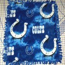 Indianapolis Colts Blanket Tie Dyed Blue Fleece Baby Pet Lap NFL Football