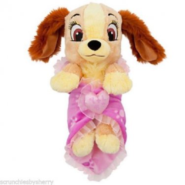 Disney Babies Lady Plush and Blanket Theme Parks Great Used Condition