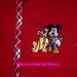 Disney Store Red Mickey Pluto Blanket Sleeper Christmas Holiday Fleece Size 6-9 Months