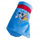 Disney Store Mickey Mouse Blue Fleece Throw Blanket  2016