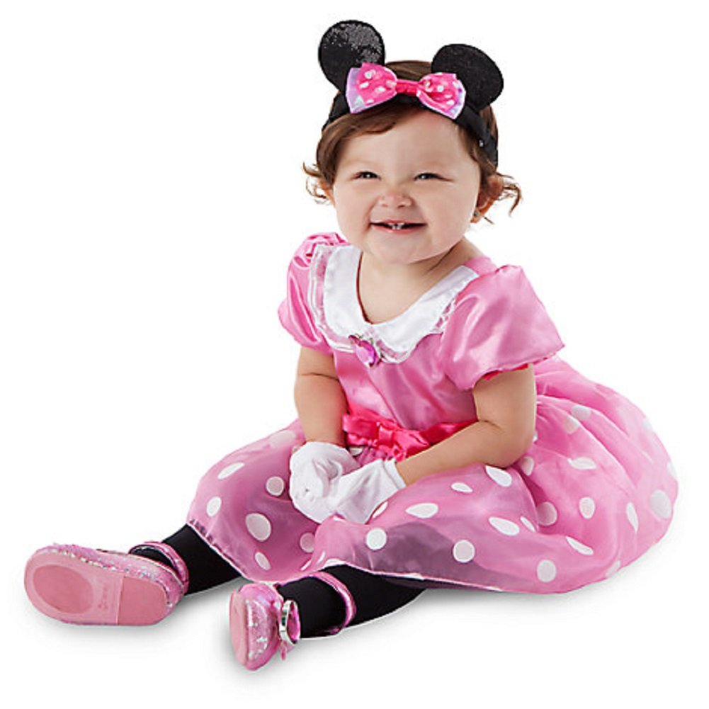 Disney Store Minnie Mouse Baby Costume Dress with Gloves 6-12 Months ...