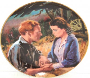Gone with the Wind Collectors Plate Scarlet Ashley War Bradford Exchange Vintage