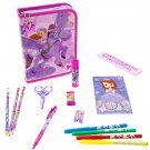 Disney Store Sofia the First Zip Up Art Case Stationary Kit School Supplies Pencils Markers 2015