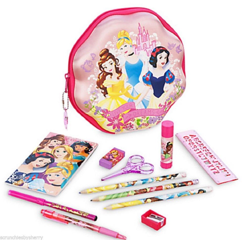 Детский набор школа. Disney Princess zip-up Stationery Kit. Школьные принадлежности. Школьные принадлежности для девочек. Набор канцелярии для девочек.