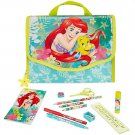 Disney Store Ariel Mermaid Zip Up Art Case Stationary Kit School Supplies Pencils Markers 2017