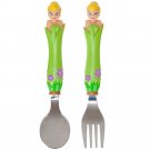 Disney Store Tinker Bell Flatware Spoon and Fork Mealtime Magic Disney Store Tinker Bell Flatware Spoon and Fork Mealtime Magic