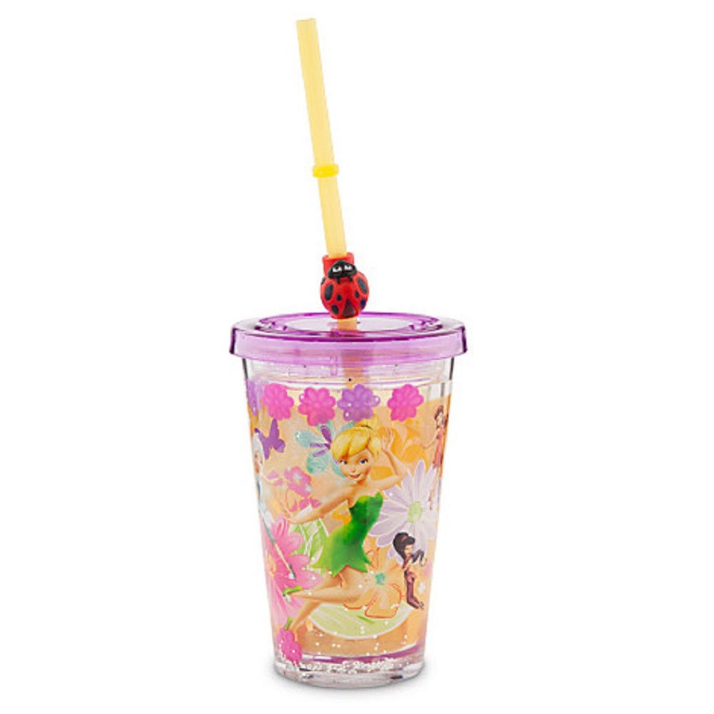 Disney Store Tinker Bell Tumbler with Straw Mealtime Magic
