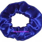 Royal Blue Satin Fabric Hair Scrunchie Scrunchies by Sherry
