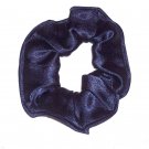 Navy Blue Satin Fabric Hair Scrunchie Scrunchies by Sherry