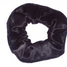 Black Satin Fabric Hair Scrunchie Scrunchies by Sherry